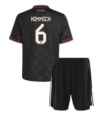 Lacne Dětský Futbalové dres Bayern Munich Joshua Kimmich #6 2025-26 Krátky Rukáv - Tretina (+ trenírky)